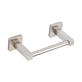 Toilet Paper Holder Wall Mount, Brushed Nickel Bathroom Toilet Paper Holder for SUS 304 Stainless Steel, Double Post Pivoting Square Toilet Paper Roll Holder for Bathroom RV Paper Towels for TP