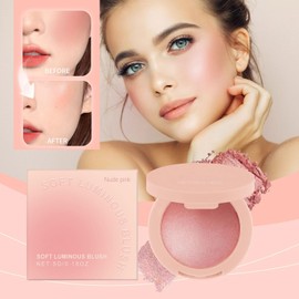 Blush for Cheeks | Cheek Pink Blush for Women | Buildable Long-Lasting Beauty Products, Shimmer Cosmetics for Women Girls All Skin Color, Shape Contour Highlight