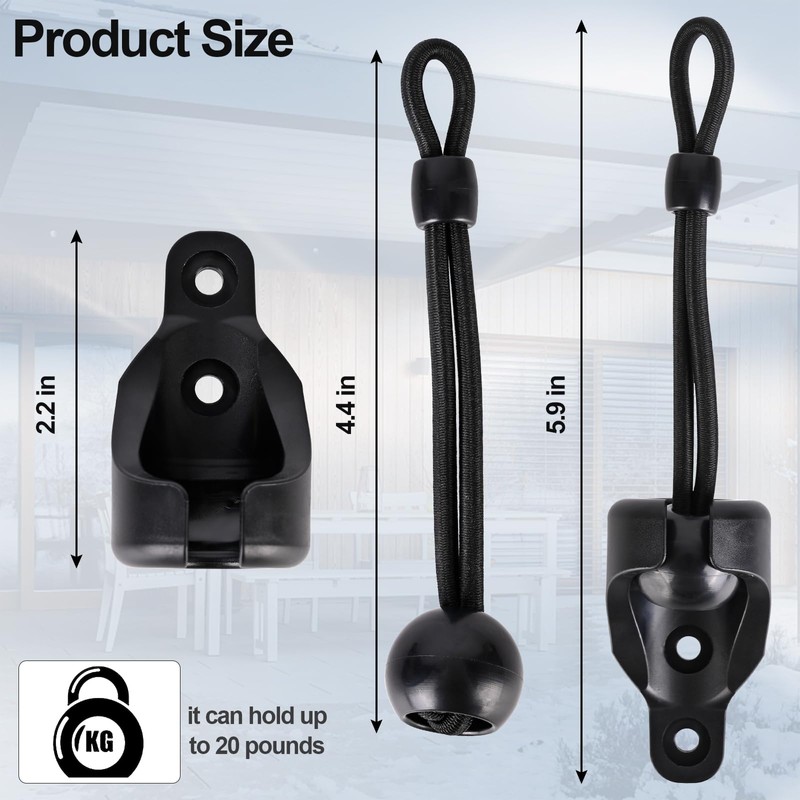 Universal 3-Pack Bungee Pull Ring End Cap Kit,Replacement Shade Parts