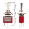 Baomain Toggle Switch MTS-123 SPDT Momentary (ON)-Off-(ON) 3 Files 3