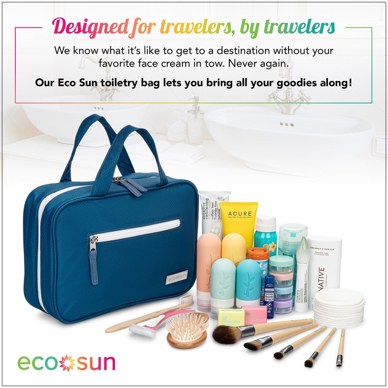 Eco Sun Hanging Travel Toiletry Bag — Designed in Hawaii