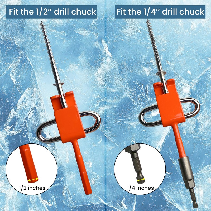 Pristis Ice Anchor Tool Kit, Ice Fishing Tent Stakes Nails