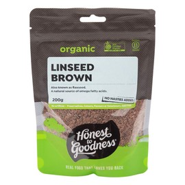 Honest to Goodness, Organic Linseed (Flaxseed) Brown, 200 g - Rich in essential fatty acids, versatile for breakfast, baking, and beyond. Organic purity for wholesome goodness.