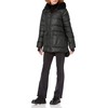 Kenneth Cole Womens Mixed Media Heavyweight Puffer Jacket, Black, Medium