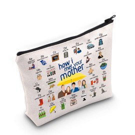 HIMYM Tv Show Inspired Gift HIMYM Tv Series Merchandise for Fans Met Your Mother Makeup Zipper Pouch (HIMY makeup)