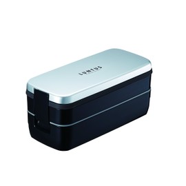 アスベル ランチボックス2段バック付 「ランタスFL」 シルバー SS-T640