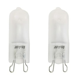 Anyray (2)-Bulbs Frosted Glass 75 Watt G9 T4 75W Bi-Pin 130 Volts 75Watt A1728F