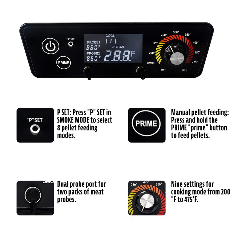 Digital Controller Kit for Pit Boss Grills P7-340/700/1000,Digital Trapezoid Control