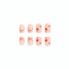 Short Press on Nails Square RIICFDD French Fake Nails Pink