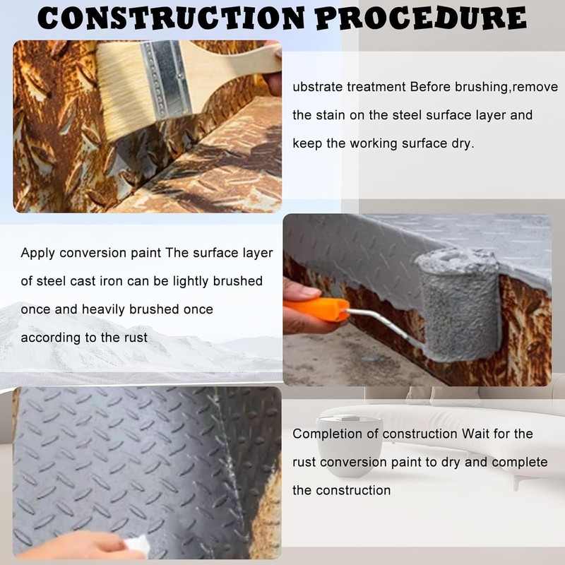 Rust Conversion Paint,Rusty Metal Primer,Anti Rust Paint for Metal,– Weatherproof,