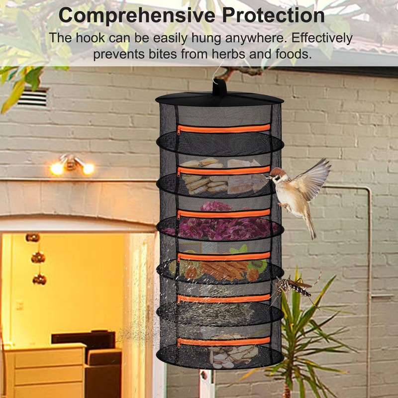 Forbabe 6-Layer Drying Net Herb Dryer Hanging with Hook Drying