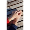 BERGERLIN Letter Bracelet in White – Partner Bracelet with Real