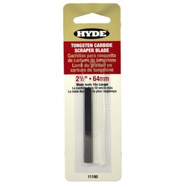 3-Pack of 2-1/2” Hyde 11180 Hyde Replacement 2-Edge Carbide Scraper Blade