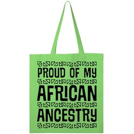 inktastic Black History Proud African Ancestry Tote Bag Lime Green 2e882