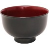 Lacqueryukan 31-1561 Echizen Lacquer Kurouchi Akane Chidori Soup Bowl