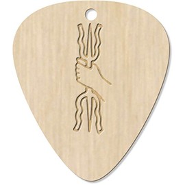 7 x 'Greek Trident' Guitar Picks/Pendants (GP00014176)
