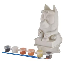 Paint Your Own Bingo Money Box Figure – Kids Bluey Arts & Crafts Activity Set with Paints, Brush & Backdrop – Piggy Bank Painting Set for Children Aged 3 Years+