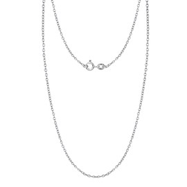 LeCalla Italian Cable Chain 925 Sterling Silver Chain Necklace for Women 1.2mm Cable Chain Necklace 22 Inches, Thin Chain Necklace