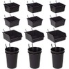 PRATYAHARA Bins Peg Board Cups with Hooks & 12 Pack,Assortment