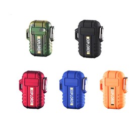 D&S, accendino elettrico al Plasma a Doppio arco Senza Fiamma, per sigarette da campeggio ed escursionismo, ricaricabile tramite USB, antivento e impermeabile, per Tutte le avventure all'aperto