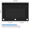 3-Ring Pencil Pouch, 2 Pack Black Bulk Pencil Case, Pencil