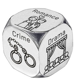 UNICRAFTALE Film Genre Theme Decision Dice Stainless Steel Activity Decision Dice Anniversary Date Night Film Gift for Couple Birthday Gifts for Friend Valentine's Day