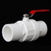 PVC Ball Valve, 20/25/32/40/50/63/75mm Inner Diameter Red Anti-Slip Steel Handle