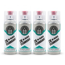 ERA Paints 2K High-Gloss Clear Coat Aerosol | Catalyst-Activated, UV & Chemical Resistant, Long-Lasting Gloss | 11.8 oz Spray Can with Premium Fan Nozzle | Made in USA (4-Pack)