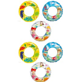 Intex 59242EP 24" Transparent Swim Ring Assorted Colors