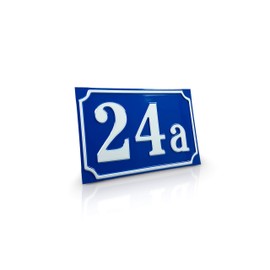 Betriebsausstattung24, street sign with custom lettering, signpost w/o. house number, embossed aluminium sign with antique edge.