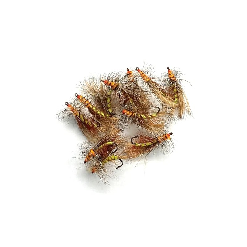 Estimulador Pesca con Mosca Moscas – 1 Docena. truchas, moscas,