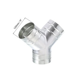 PATIKIL 5 Inch 3 Way Duct Splitter, Y Connector Air Vent Duct Hose Exhaust Pipe Adapter for Dryer Exhaust Fan Vent Systems HVAC
