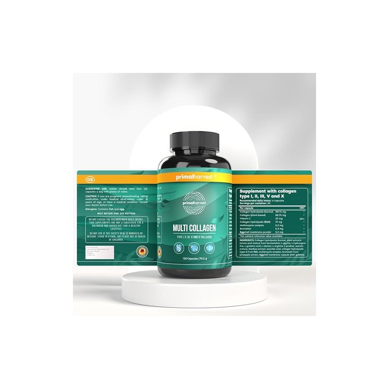 Primal Harvest Multi Collagen - Daily Supplement, Dairy & Gluten