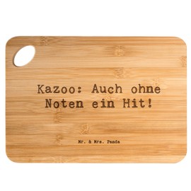 Mr. & Mrs. Panda Bamboo Chopping Board Saying Kazoo Hit Gift, Musical Instrument, Wooden Board, Chopping Board, Easy to Use