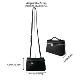 Eiyye Crossbody Purse for Women Small Top-Handle Pouch Purse Designer Shoulder Handbag Leather Trendy Bag(Black)