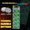 PoundMax AG3 LR41 Batteries 1.5v Alkaline Button Cell Battery -