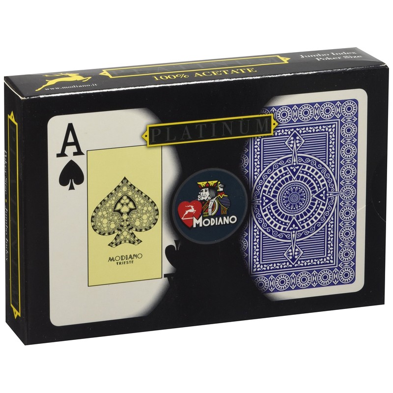 Modiano 2 Jumbo Index Ramino Platinum Playing Cards