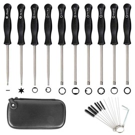 LSSM 10Pcs Carburetor Adjustment Tool Screwdriver Kit for Common 2 Cycle Small Engine Carb STIHL Poulan Echo Husqvarna MTD Ryobi Homelite Trimmer Weed Eater Chainsaw with Carrying Case Cleaning Tool