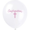 Fancy Pink Cross Confirmation Latex Balloons (30cm) - Perfect Decor