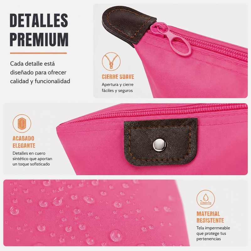10 Piezas Bolsa de Cosmeticos de Viaje Mujer Impermeable