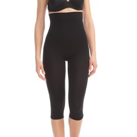 FarmaCell 123 Massaging Reducing Bodice Pants High Waist Below Knee, black