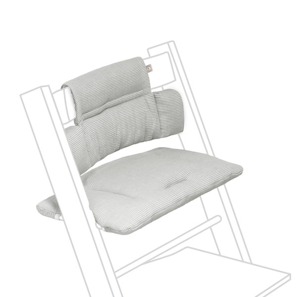 Stokke Tripp Trapp Classic Cushion, Nordic Grey - Pair with Tripp Trapp Chair & High Chair for Support and Comfort - Machine Washable - Fits All Tripp Trapp Chairs