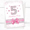 Olivia Samuel 20 x 5th Birthday Party Invitations from Pink