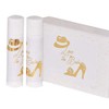 30 Retro Wedding Gold Foil Lip Balm Labels, Metallic Chapstick
