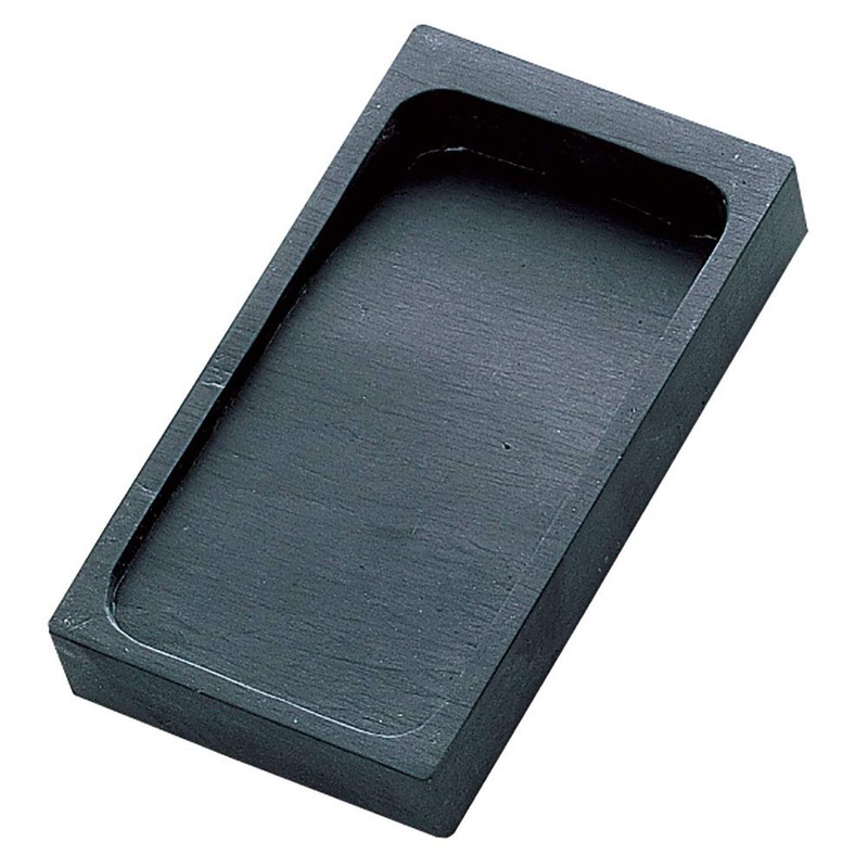 Kuretake HA205-45 Inkstone, Genuine Stone, Blue Indigo, 4.5 Flat