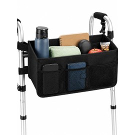 wigmoa Walker Organizer Bag with Cup Holder for Folding Walkers, DD-M