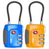 DSL 2 Packs TSA Padlock 3 Digit Security Combination Lock