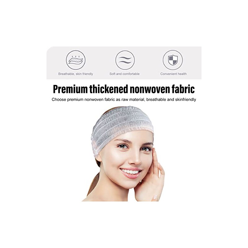 Diadema facial desechable, tela no tejida, alta elasticidad