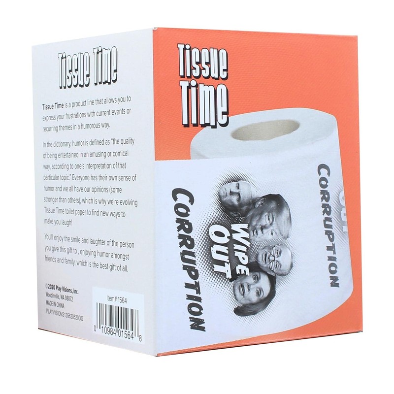 Play Visions Tissue Time Wipe Out Corruption Novelty Toilet Paper