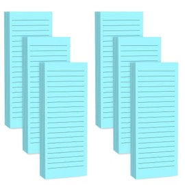 Magnetic Notepads Note Pads for Fridge with Full Magnet Back, 180 Sheets Blue Lined Refrigerator Notepad, 30 Sheets Per Pad for Grocery List, Shopping List, Office, Home, To-Do Lists & Memos